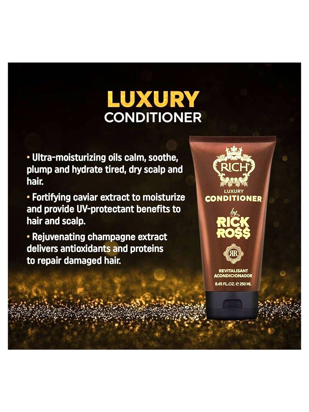 NEW Discontinued Rich Rick Ross Luxury Conditioner Revitalisant 8oz Caviar Ingre